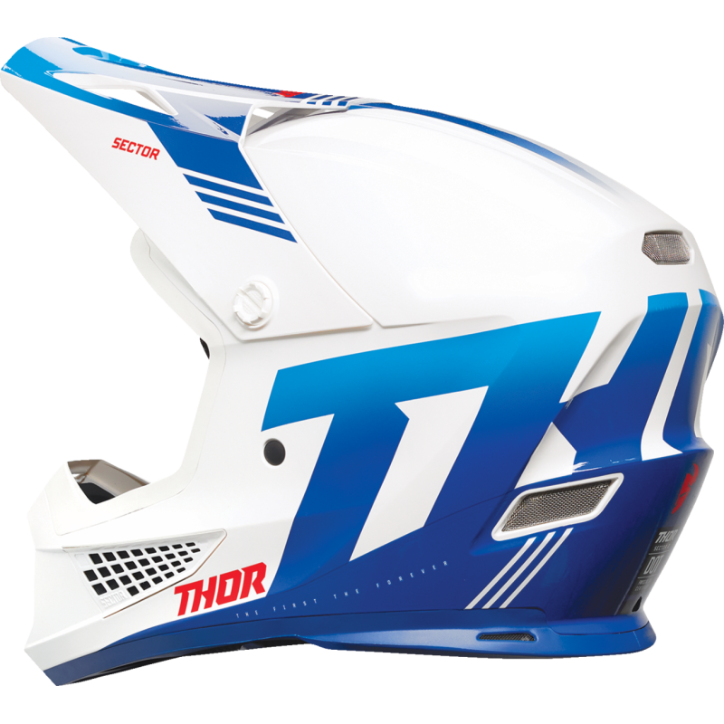 THOR Sector 2 Carve Helmet - White/Blue - Size L