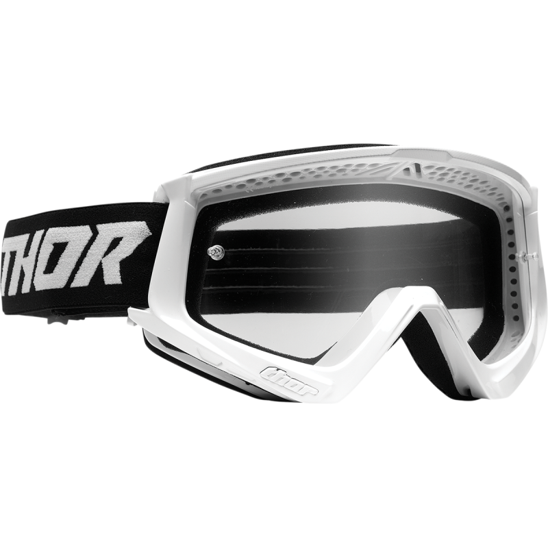 Thor Youth Combat Goggles - White/Black
