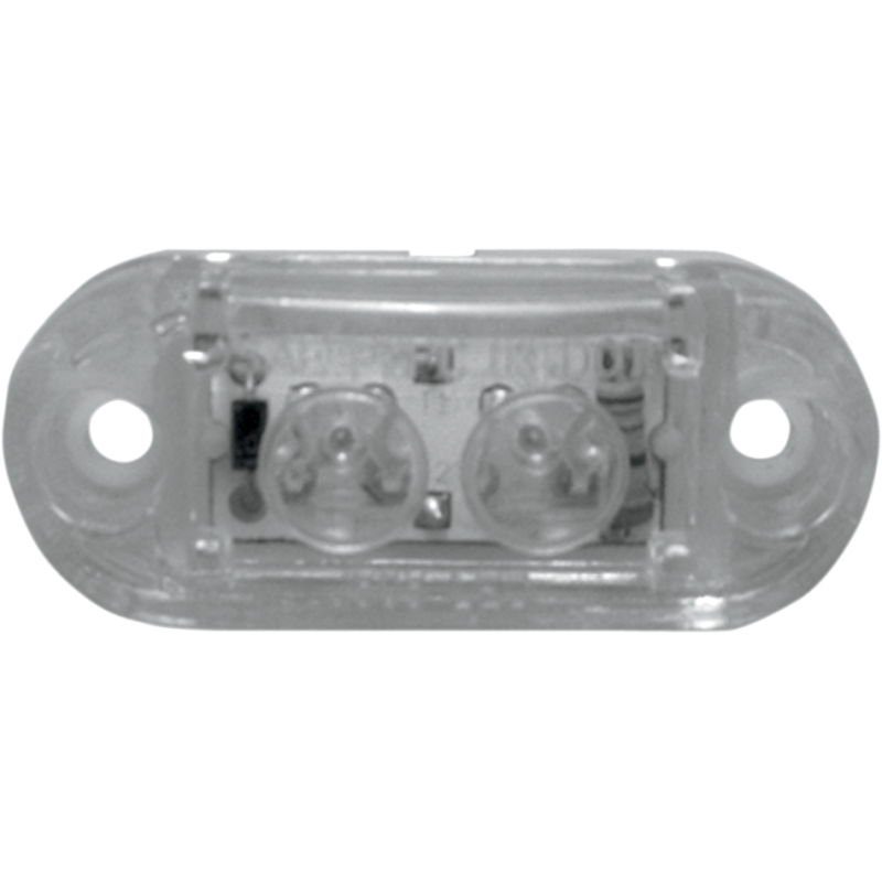 Oval 2.5", marker light, clear lens/2 amber LED