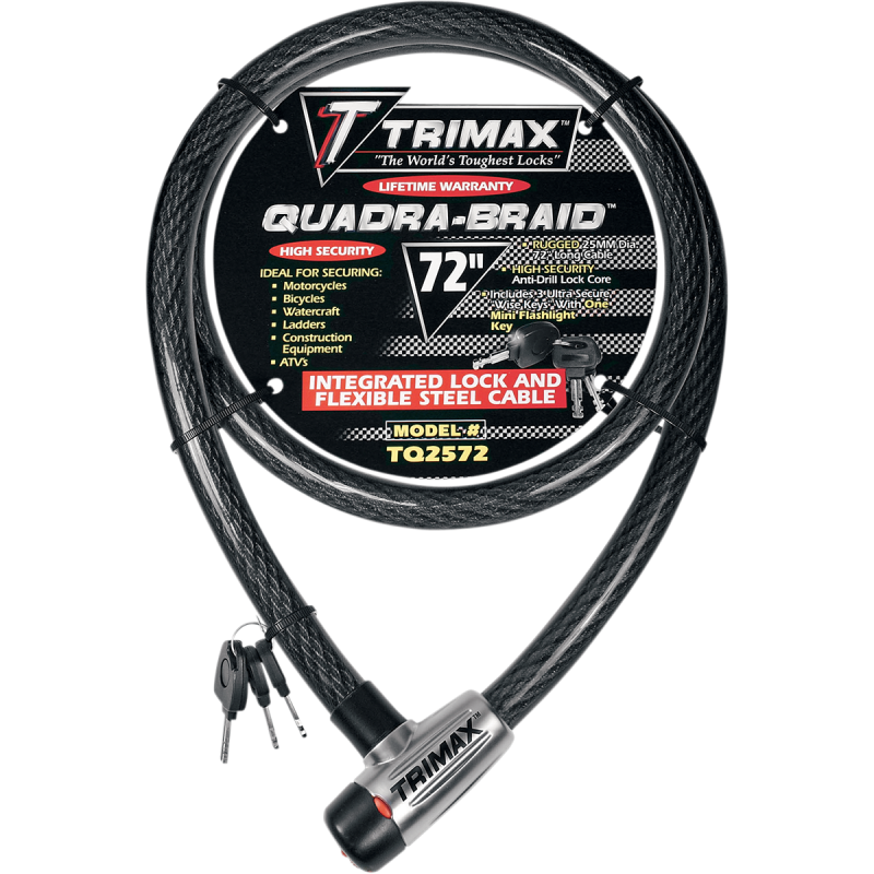72" L Quadra-Braid cable lock