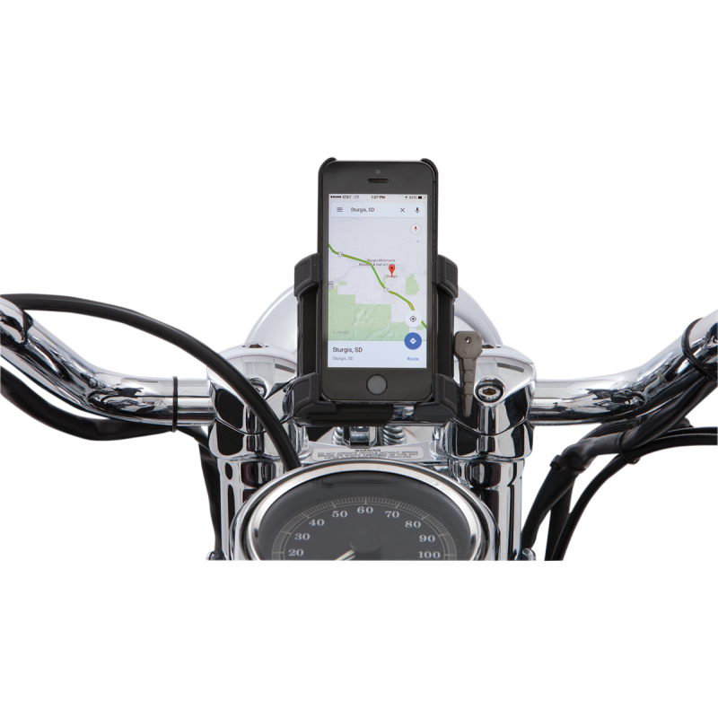 Smartphone Holder without Charger - Black 7/8" and 1" Handlebar Mount