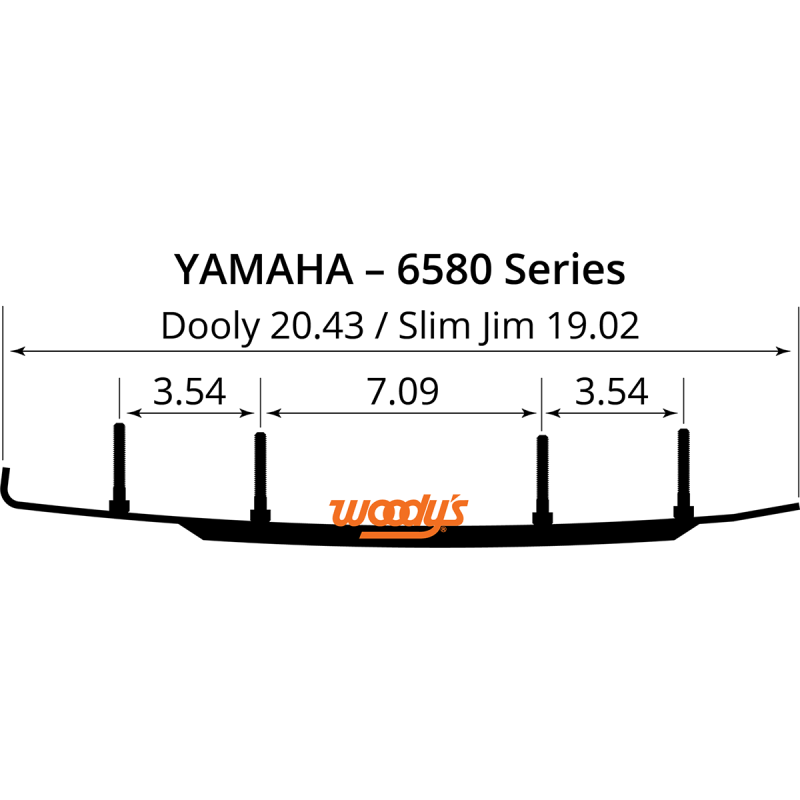 Woody's DOOLY™ 4" Runner for Yamaha Vmax 500/600/700 Dlx./ER 01-03