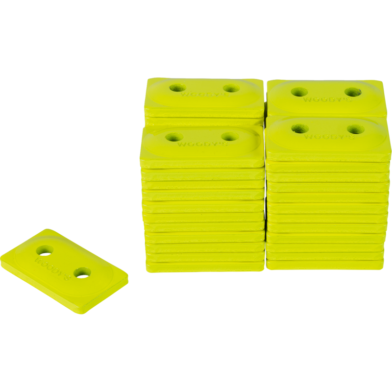 Double Digger® Aluminum Support Plate, Hi-Viz Yellow, 48 Pkg