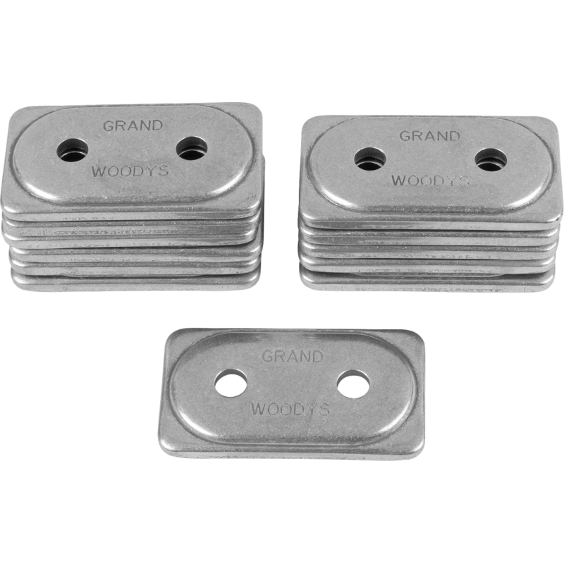 Two-Hole Double Grand Digger Support Plates - Natural, 12 Pack