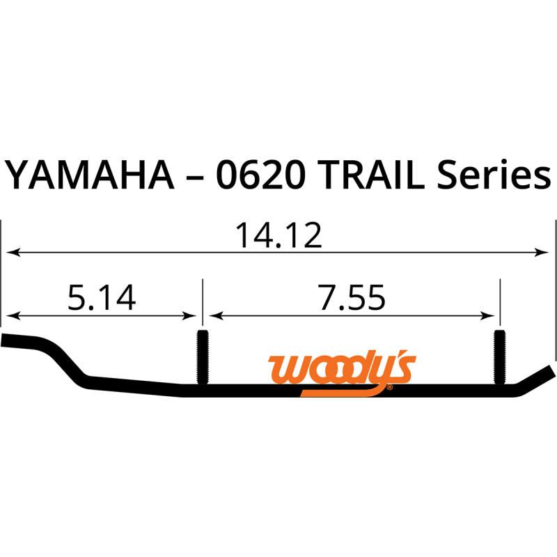 Woody's Trail Mini Sled Runner for Yamaha Snoscoot 18-19