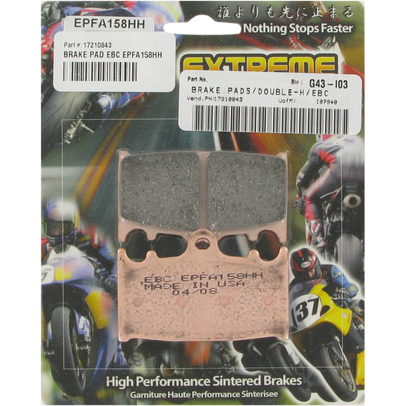 Front EPFA Extreme Performance Pro Brake Pad for Suzuki DR-Z400S 00-24