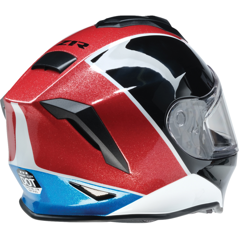 Youth Warrant Snow 2.0 Helmet, Fresh Powder Red/White/Blue, Size M