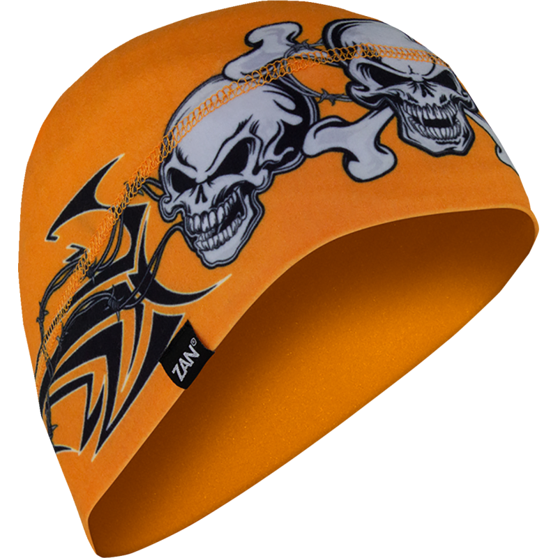 SportFlex Beanie - Orange tribal skull