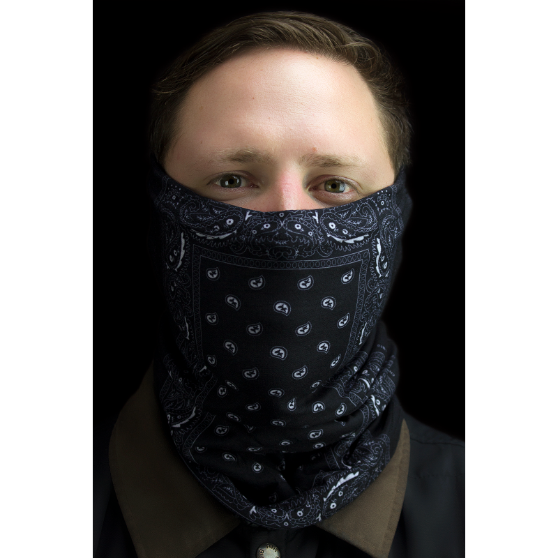 Polyester Motley Tube - Black paisley