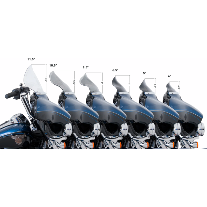 Klock Werks 2014+ FLH Flare Windshield - 4" Dark Smoke