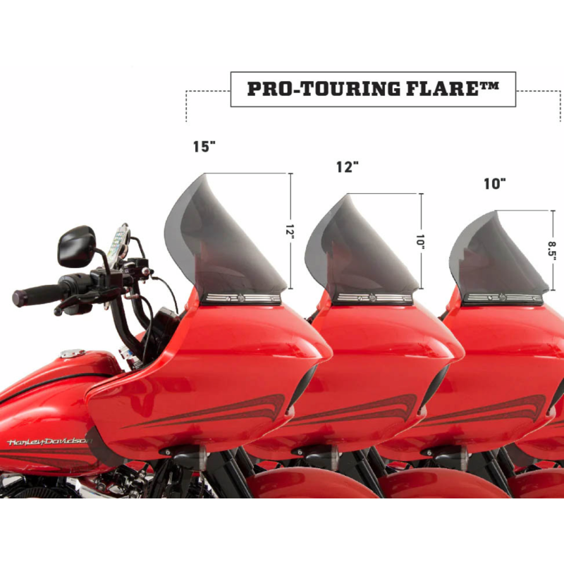 Pro-Touring Flare Windshield - 12" dark smoke