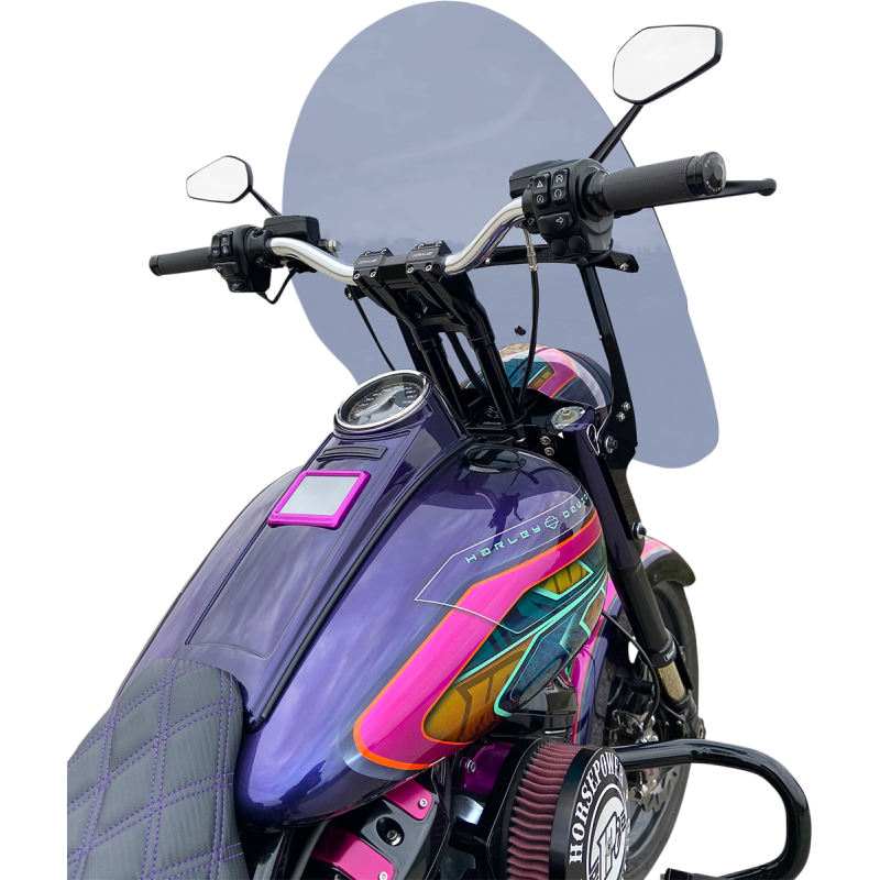 Flare Billboard Windshield 17" x 26-3/8" Dark Smoke (Softail)