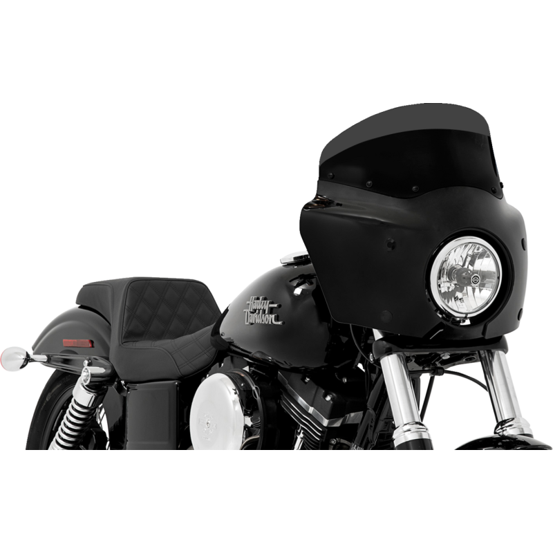 Solid Windshield, 7" Dark Black Smoke