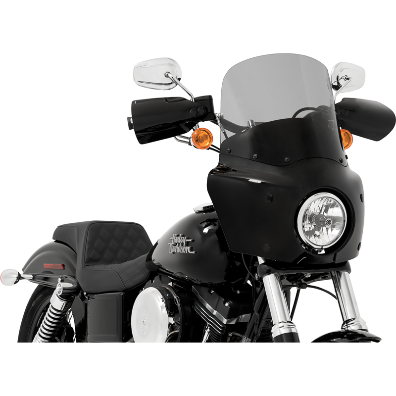 13" Black smoke Solid Windshield