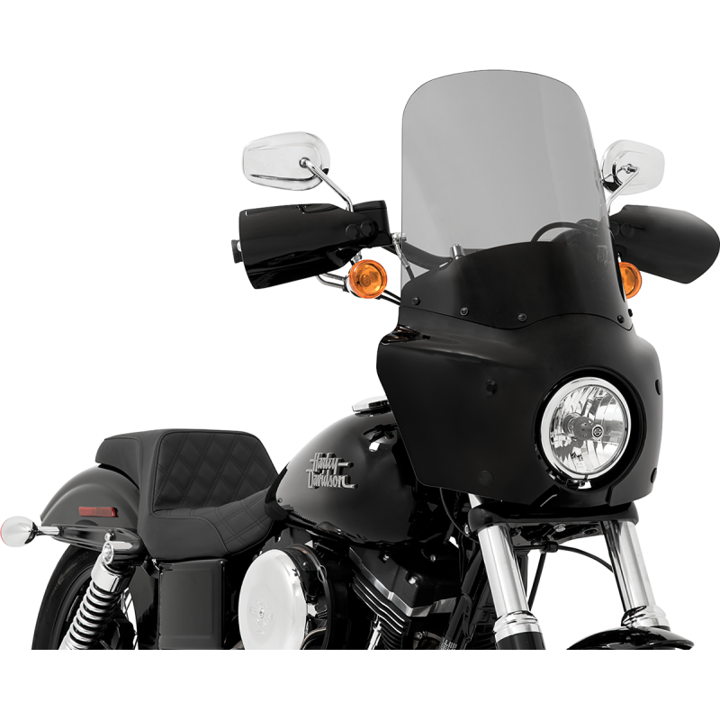 17" Black smoke Solid Windshield