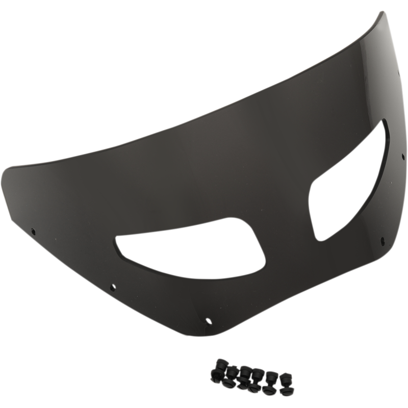 7" Dark black smoke Vented Windshield