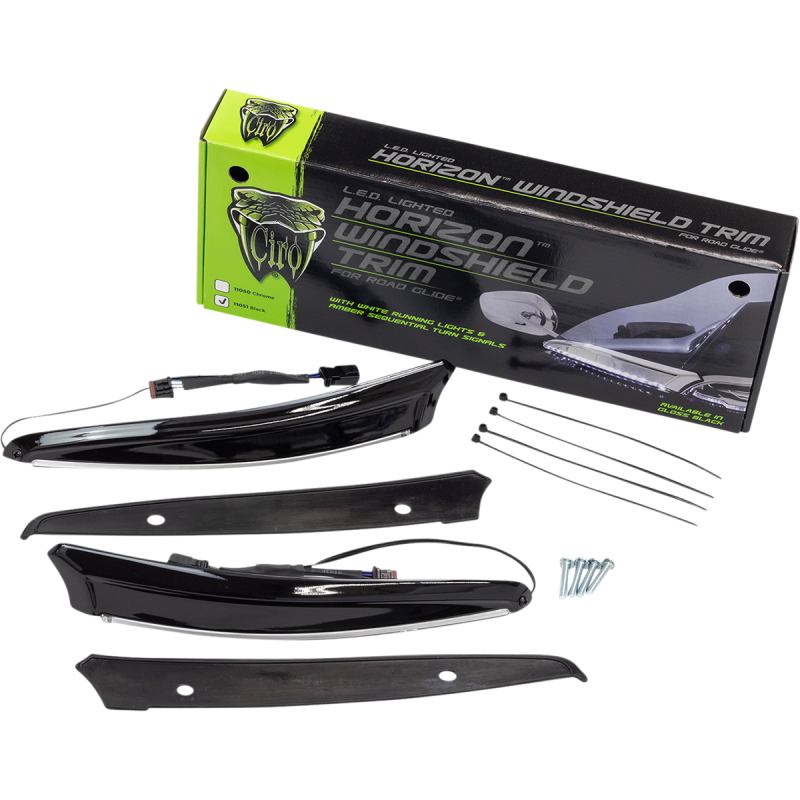 Horizon LED Windshield Trim Black