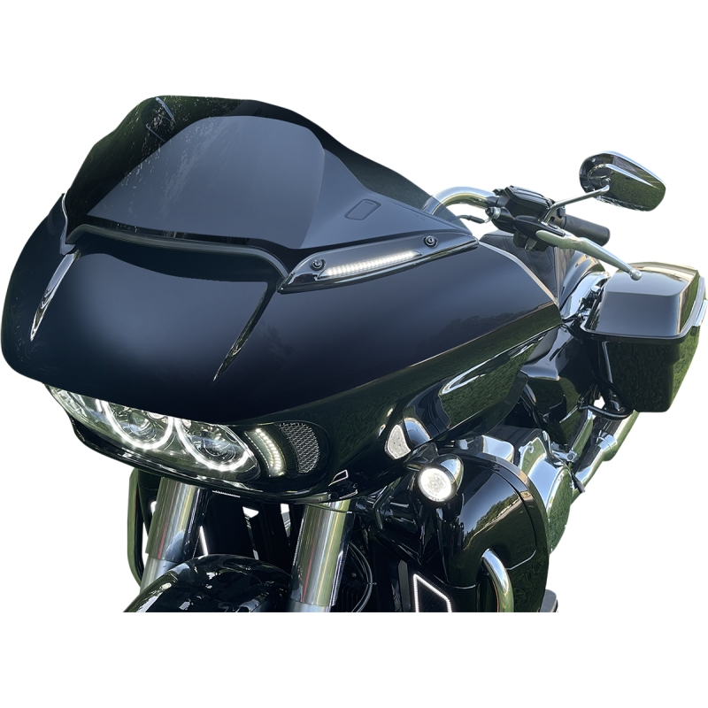 Custom Dynamics Windshield Trim With LED Turn Signals