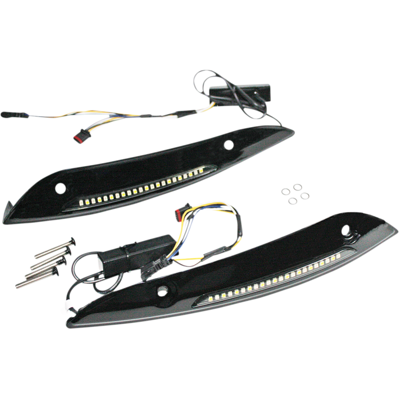 Custom Dynamics Windshield Trim With LED Turn Signals