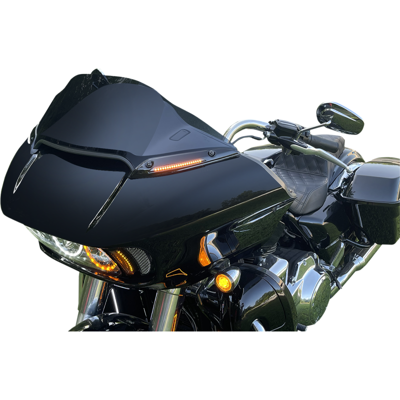 Custom Dynamics Windshield Trim With LED Turn Signals