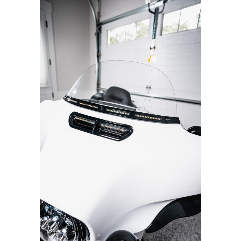 Windshield Trim LED Turn Signal Gloss Black