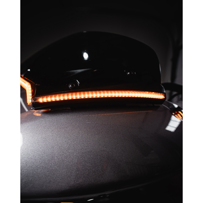 Windshield Trim LED Turn Signal Gloss Black