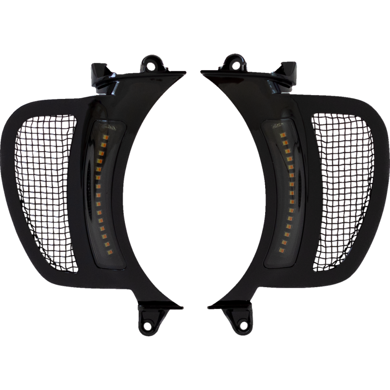 Vent Inserts With LED Lights Gloss Black