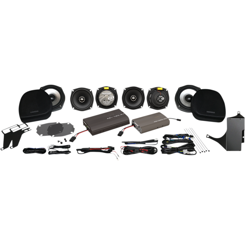 Hogtunes 425-Watt Dual Amp/Six Speaker Kit