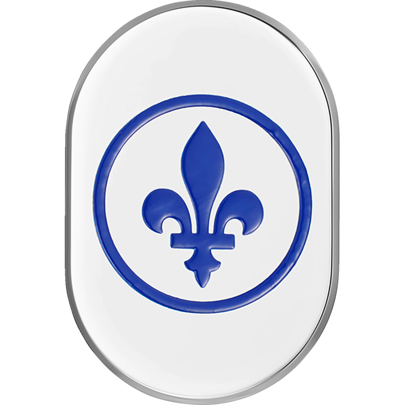 Antenna Cover Left Rear Polished Fleur-de-lis