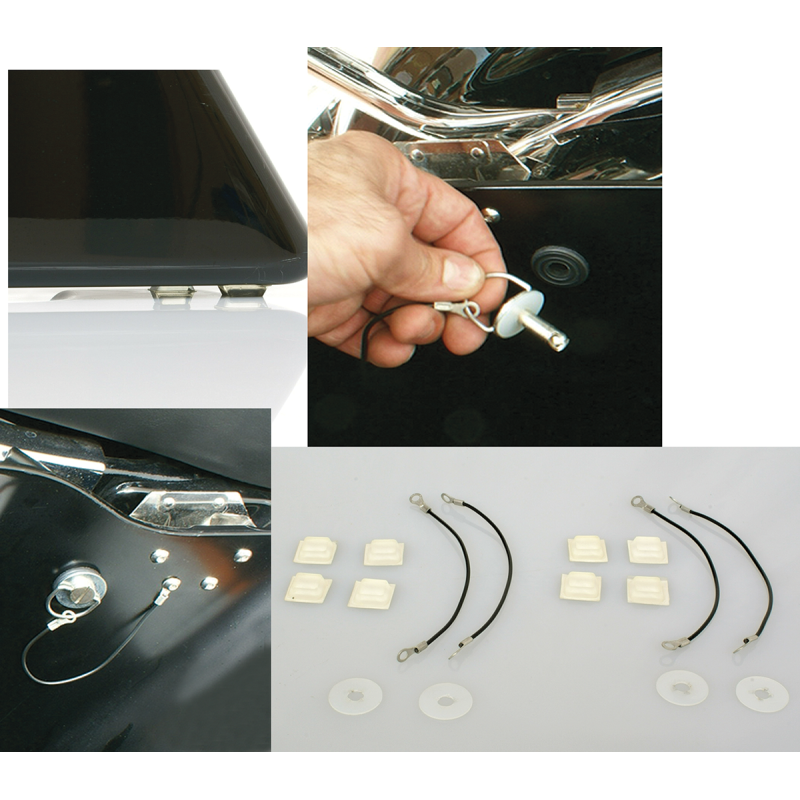 Rivco Bagger Budz Saddlebag Bumpers and Pin Retainer Kit