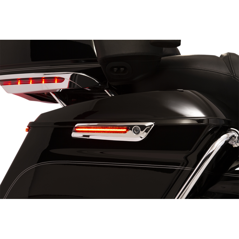 LED Hinge Covers - Light Smoke/Chrome