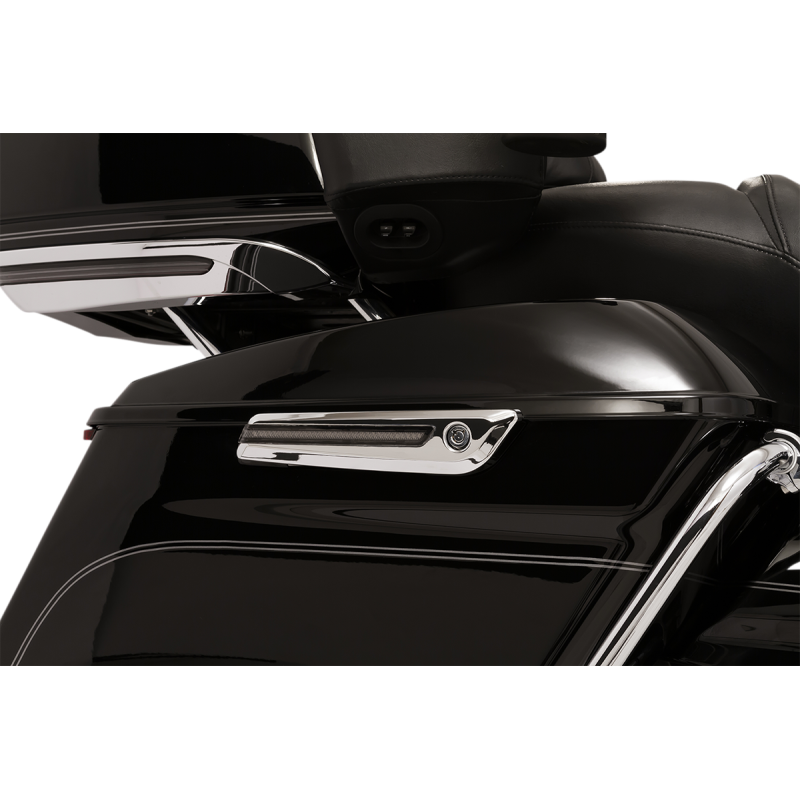 LED Hinge Covers - Light Smoke/Chrome