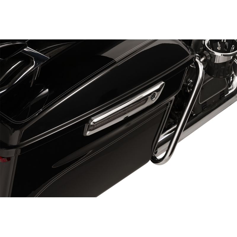 LED Hinge Covers - Light Smoke/Chrome