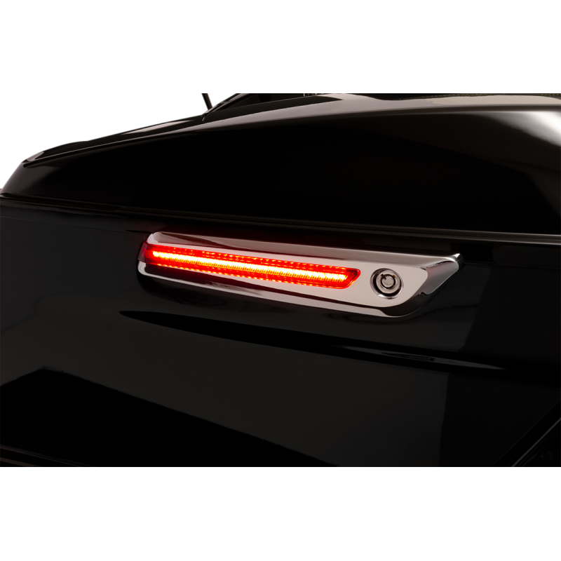 LED Hinge Covers - Red/Chrome