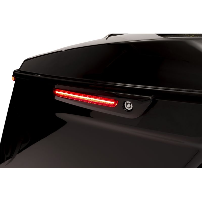 LED Hinge Covers - Red/Gloss Black