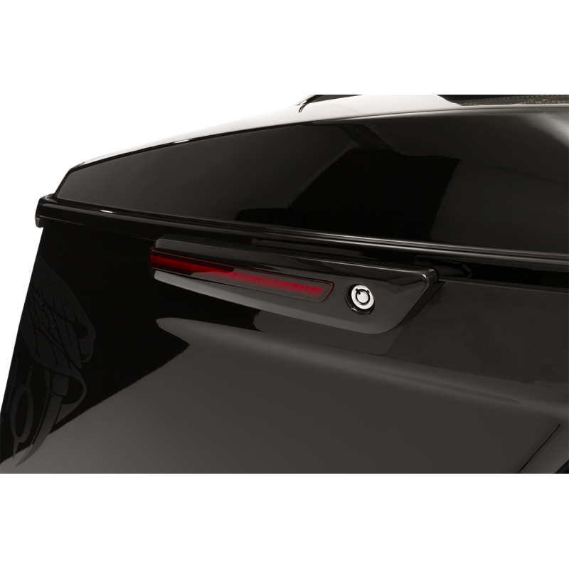 LED Hinge Covers - Red/Gloss Black