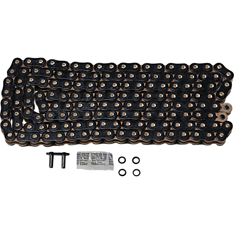 520ZVX3 Cut-to-Length Chain, 150 Links, Black/gold