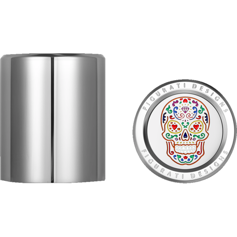 Docking Cover - Mirror Polished w/ Sugar Skull