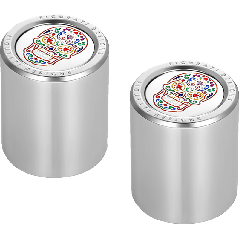 Docking Cover - Mirror Polished w/ Sugar Skull