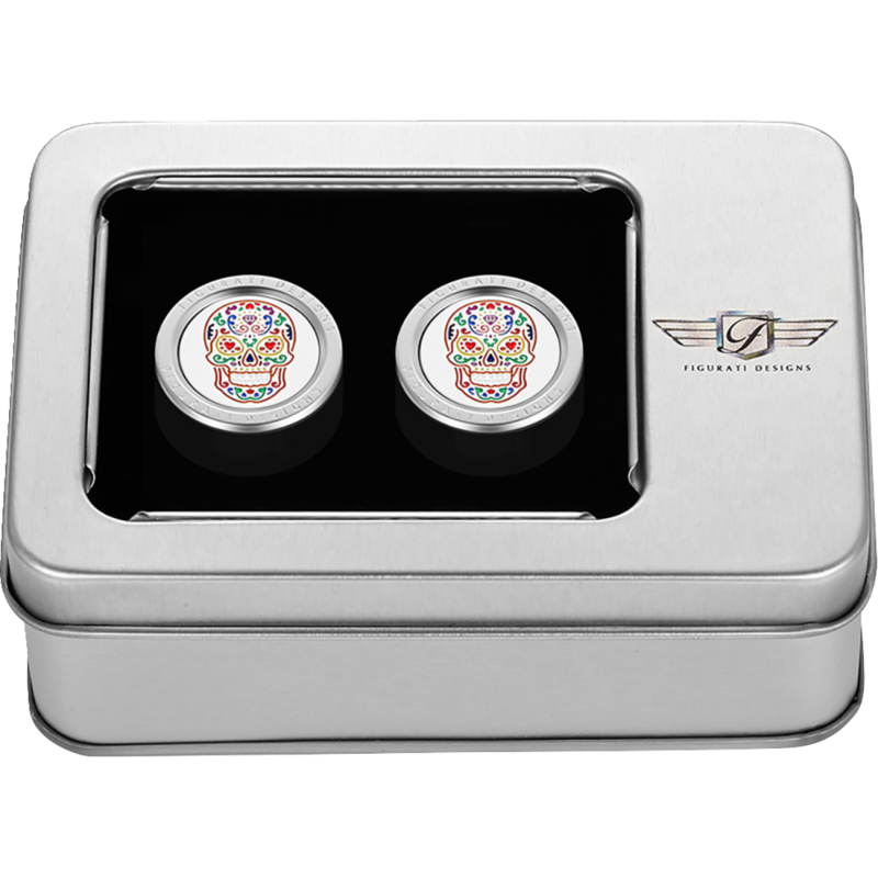 Docking Cover Mirror Polished w/ Sugar Skull