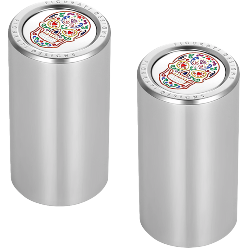 Docking Cover Mirror Polished w/ Sugar Skull