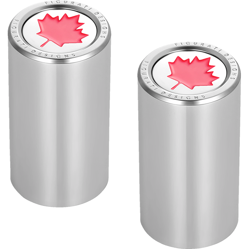 Docking Cover Mirror Polished w/ Red Maple Leaf