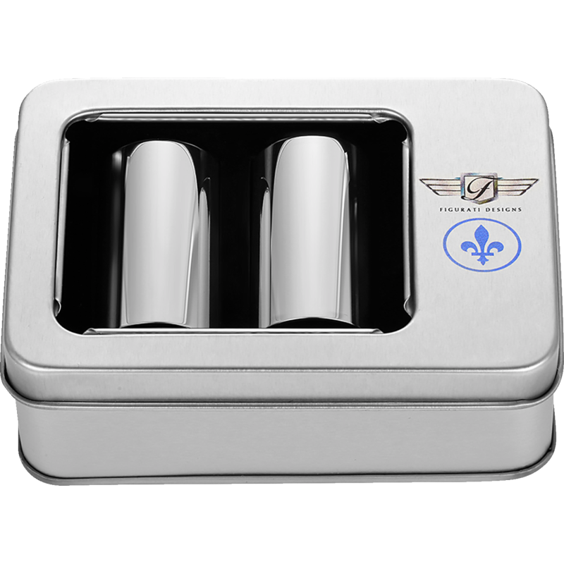 Docking Cover Mirror Polished w/ Blue Fleur-De-Lis