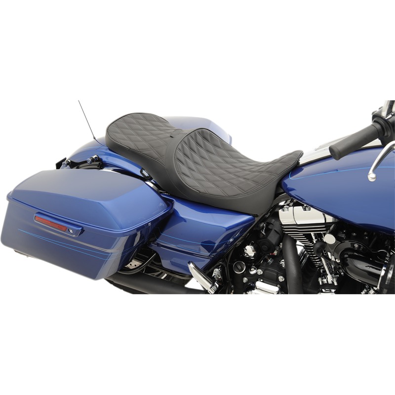 Low Profile Touring Seat Double Diamond Stitch