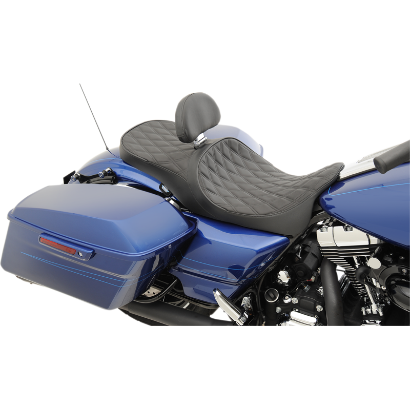 Low Profile Touring Seat Double Diamond Stitch