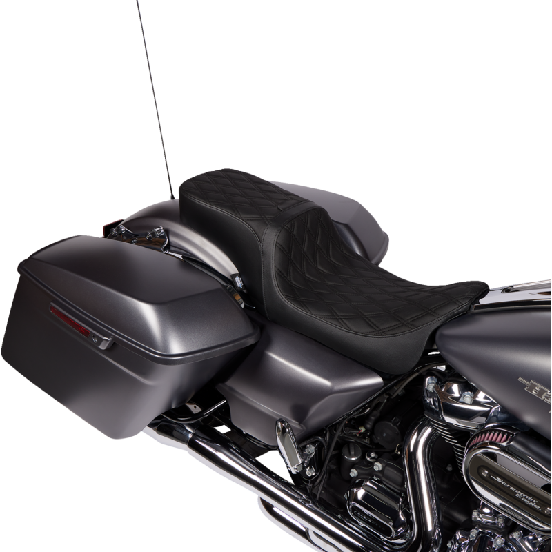 Performance Predator 2-Up Seat With Backrest Option - Double Diamond, Black Thread