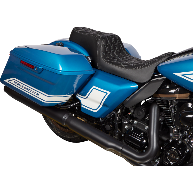 Performance Predator 1-Up Seat - Double Diamond, Silver Thread