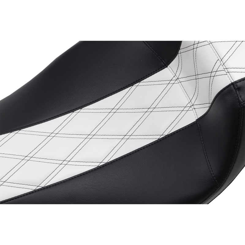 Le Pera Outcast Daddy Long Legs Black Full-Length Seat w/ White Double Diamond Inlay