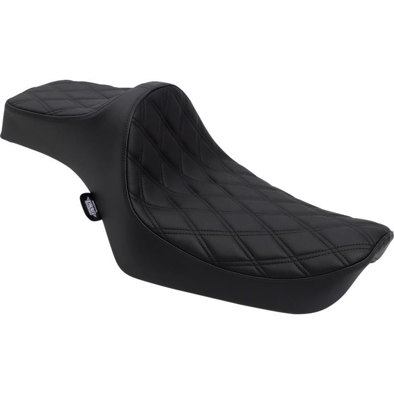 Drag Specialties Predator III Seat - Double Diamond, Black Stitch (86-03 Models)