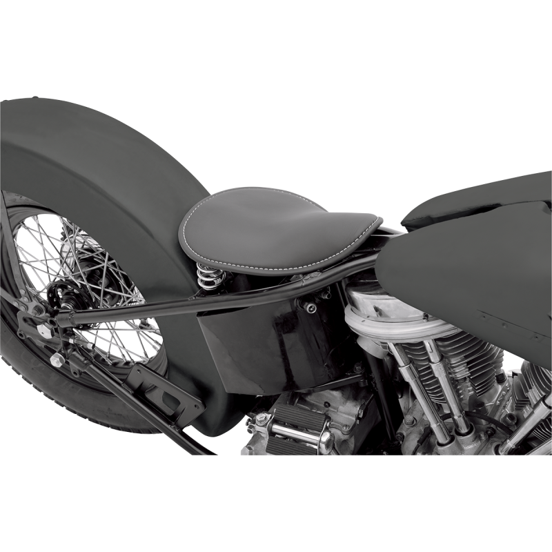 Small Low-Profile Spring Solo Seat - Black Leather